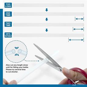 img 2 attached to 🥤 BPA Free Reusable Replacement Straw Set for Half/Gallon Water Bottles - Long Straws to Fit 128oz/64oz Jugs - Includes Cleaning Brushes (3 Set)