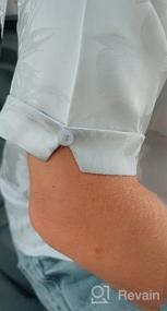 img 7 attached to Мужские жаккардовые рубашки стандартного кроя: идеальны для летней пляжной одежды с пуговицами и короткими рукавами, с удобным карманом и повседневным стилем - доступны на VATPAVE