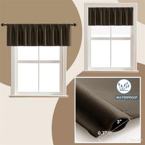 img 2 attached to Водонепроницаемые шторы для окон Valances Ванная комната