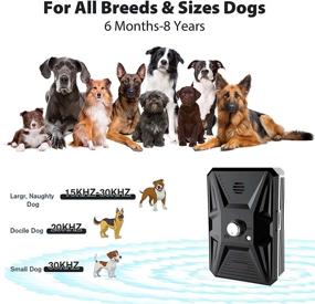 img 3 attached to 🔇 Rechargeable Anti Barking Device with 3 Levels, 33 Ft Range - Stop Barking & Train Dogs with Ultrasonic Control - Outdoor/Indoor Black