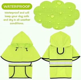 img 3 attached to 🐶 Weesiber Dog Raincoat - Lightweight Waterproof Dog Rain Jacket with Hoodie for Small, Medium, and Large Dogs - Reflective and Adjustable Dog Rain Coat Poncho Slicker - Ideal for Puppies and All Breeds