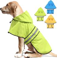 🐶 weesiber dog raincoat - lightweight waterproof dog rain jacket with hoodie for small, medium, and large dogs - reflective and adjustable dog rain coat poncho slicker - ideal for puppies and all breeds логотип