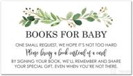 📚 adorable 48 cnt greenery baby shower book request cards – perfect for celebrating parenthood! logo