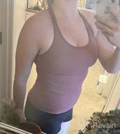 img 1 attached to Stay Comfy & Chic With ATTRACO'S Ribbed Workout Tank Tops For Women - Features Built-In Bra, Tight Racerback, And Scoop Neck Athletic Top review by Crystal Collins