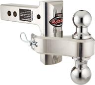 π§ silver trimax trz4alrp 4" aluminum adjustable hitch with dual hitch ball and receiver adjustment pin logo