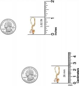 img 2 attached to Женские серьги-кольца с подвесками в форме сердца из стерлингового серебра 925 пробы - LeCalla Jewelry