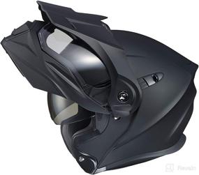 img 1 attached to 🏍️ ScorpionEXO Unisex Modular/Flip Up Adventure Touring Motorcycle Helmet (Matte Black, XX-Large) – EXO-AT950 Solid: High-Performance Gear for Ultimate Safety and Comfort