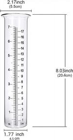 img 2 attached to Outdoor Rain Gauge With 7 Inch Capacity & Glass Replacement Tube For Yard Garden - 2 Pack By Bomex