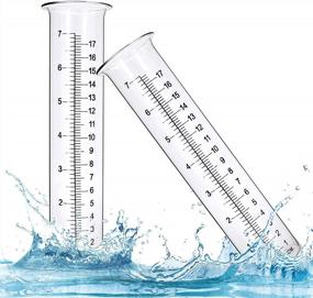 img 4 attached to Outdoor Rain Gauge With 7 Inch Capacity & Glass Replacement Tube For Yard Garden - 2 Pack By Bomex