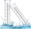outdoor rain gauge with 7 inch capacity & glass replacement tube for yard garden - 2 pack by bomex logo
