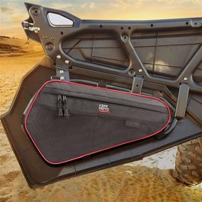 img 4 attached to RZR Lower Door Bag 2PCS, Enhanced 1680D kemimoto Door Storage Bag with 4 Storage Net Pockets, Fits 2014-2022 RZR XP 1000, XP 4 1000, XP Turbo, 900, Turbo S, S 1000 - Compatible with Most RZR Models