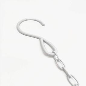 img 2 attached to TIHOOD 2PCS Белые металлические настенные крючки для подвешивания кашпо, кормушек, фонарей и колокольчиков - Крючки для наружного украшения с цепочкой
