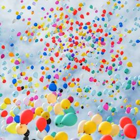 img 1 attached to Разноцветные воздушные шары для вечеринок - идеально подходят для свадеб и торжеств - набор из 12 воздушных шаров от PIXRIY