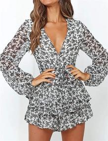 img 2 attached to Relipop Womens Jumpsuits V Neck Rompers Women's Clothing ~ Jumpsuits, Rompers & Overalls