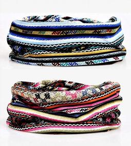 img 2 attached to Womens Baggy Soft Slouchy Beanie Hat Stretch Infinity Scarf Head Wrap Cap