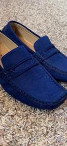 img 6 attached to PPXID Kids' Suede Leather Slip-On Loafers: Comfortable Moccasin Shoes For Casual Wear, Boating, And Uniform Dressing