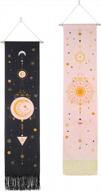 wisremt 2 pack sun and moon tapestry, moon star phase tapestry bohemian tapestries, mystic celestial astrology tapestry wall hanging for bedroom living room - 12.8 x 51.2 inches (#1) logo