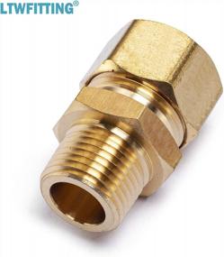 img 2 attached to 5 Pack 5/8" OD X 3/8" Male NPT Brass Compression Connector Fittings By LTWFITTING
