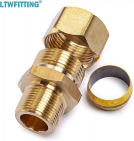 img 3 attached to 5 Pack 5/8" OD X 3/8" Male NPT Brass Compression Connector Fittings By LTWFITTING