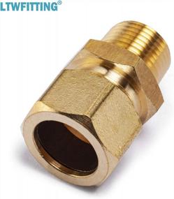 img 1 attached to 5 Pack 5/8" OD X 3/8" Male NPT Brass Compression Connector Fittings By LTWFITTING