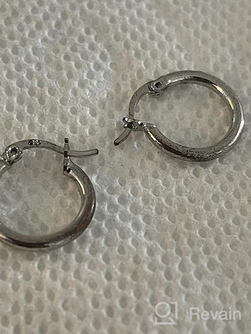 img 1 attached to GULICX Sterling Silver Small Hoop Stud Earrings: Hypoallergenic Sleeper Hoops for 👂 Women, Girls - Huggie Hinged Unisex Design with CZ Ball Piercing Jewellery for Cartilage review by Chad Jeffries