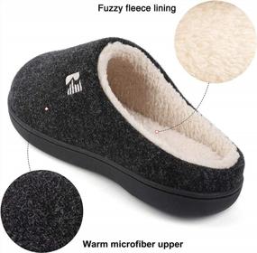 img 3 attached to Comfortable And Cozy: RockDove Men'S Memory Foam Clog Slipper With Sherpa Lining