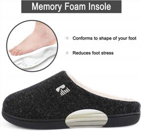 img 2 attached to Comfortable And Cozy: RockDove Men'S Memory Foam Clog Slipper With Sherpa Lining