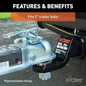 img 1 attached to 🚚 CURT 25153 Straight Tongue Trailer Coupler: Perfect Fit for 2-Inch Channel, 2-in Hitch Ball, with 3,500 lbs Capacity