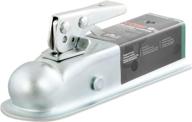 π curt 25153 straight tongue trailer coupler: perfect fit for 2-inch channel, 2-in hitch ball, with 3,500 lbs capacity logo