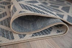 img 1 attached to Easy Clean Contemporary Geometric Rug - 5' X 7' Blue For Patio, Deck & Balcony Areas!