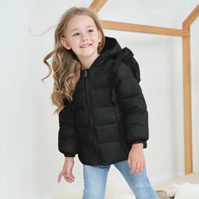 img 3 attached to 6M-6T Winter Coats For Kids: UNICOMIDEA 3D Print Down Alternative Hoods Baby Girls Coat