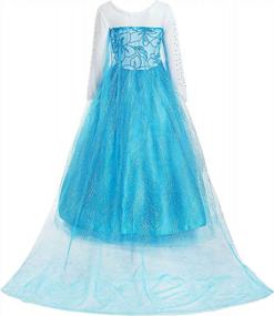 img 2 attached to Маленькие девочки Снежная принцесса Необычное платье Костюм королевы - ReliBeauty Blue