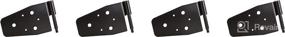 img 2 attached to 🚪 Rugged Ridge 11202.01 Black Door Hinge Kit Set for 1987-2006 Jeep Wrangler YJ/TJ/LJ