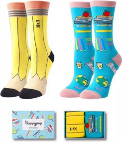 img 4 attached to Novelty Nurse Socks For Women - America Flag, Teeth, And Alien Designs - Perfect Gift For Dentists - 2 Pack