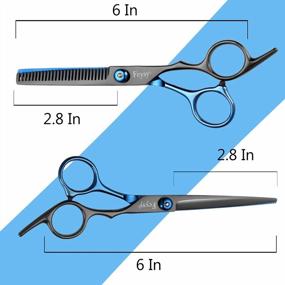 img 3 attached to Fcysy Professional Hair Cutting Scissors Kit - Haircut Shears Set, Barber Scissors, Blending Shears For Home & Salon Use By Hairdressers