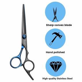img 2 attached to Fcysy Professional Hair Cutting Scissors Kit - Haircut Shears Set, Barber Scissors, Blending Shears For Home & Salon Use By Hairdressers