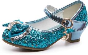 img 4 attached to Sparkling Je Gou Wedding Bridesmaids Flats - Glitter Princess Girls' Shoes