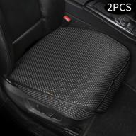 🚗 2 pcs universal breathable car seat covers for all seasons - luxury seat cushions for front seats, compatible with 95% vehicles - ideal for cars, trucks, suvs, vans (black+grey) logo