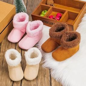 img 3 attached to Winter-Ready: Keep Your Little One Warm With KIDSUN Cozy Fleece Booties - Non-Slip, Stay On For Newborns & Infants