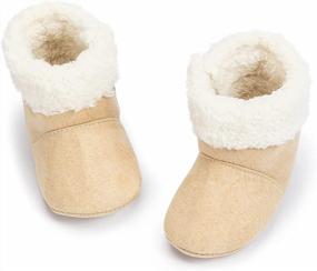 img 4 attached to Winter-Ready: Keep Your Little One Warm With KIDSUN Cozy Fleece Booties - Non-Slip, Stay On For Newborns & Infants