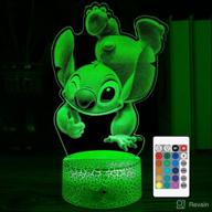 🧸 stitch gifts for kids - remote control night light, smart touch, 7 colors + 16 colors changing, dimmable stitch toys as bedside lamp for holiday gifts логотип