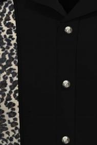 img 2 attached to BeRetro Men'S Bowling Rockabilly Leopard Print Shirt Leopard & Dice Buttons