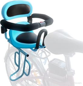 img 4 attached to 🚲 Bengup Baby Bike Seat: Rear Bicycle Seat for Children Aged 1-6 with Back Rest, Armrest, and Foot Pedals