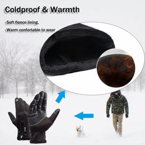 img 2 attached to Waterproof Thermal Snow Gloves With Touchscreen For Men And Women By Weitars - Ideal For Hiking, Cycling And Winter Warmth