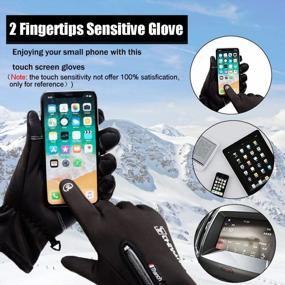 img 1 attached to Waterproof Thermal Snow Gloves With Touchscreen For Men And Women By Weitars - Ideal For Hiking, Cycling And Winter Warmth
