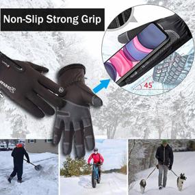img 3 attached to Водонепроницаемые термо-перчатки с сенсорным экраном для мужчин и женщин от Weitars - идеальны для пеших прогулок, велосипедных прогулок и сохранения тепла в зимнее время