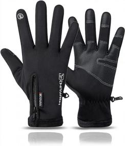 img 4 attached to Водонепроницаемые термо-перчатки с сенсорным экраном для мужчин и женщин от Weitars - идеальны для пеших прогулок, велосипедных прогулок и сохранения тепла в зимнее время