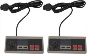 img 4 attached to Проводной сменный контроллер NES-004 для винтажной игровой консоли Nintendo NES