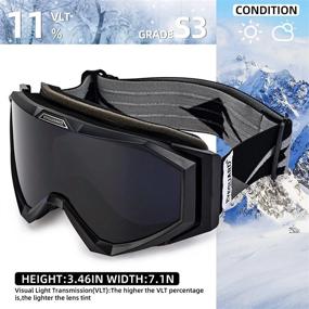 img 3 attached to EYEGUARD Ski Goggles Men Women Youth, Cylinder Lens Anti-Fog OTG Snowboard Snow Goggles
