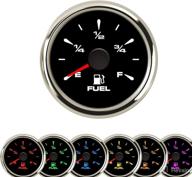 📊 enhanced wonfly 2" marine fuel gauge: 8 color backlight, 5 signals, adjustable 0-190ohm, 0-180ohm for motocycle car truck vehicle logo